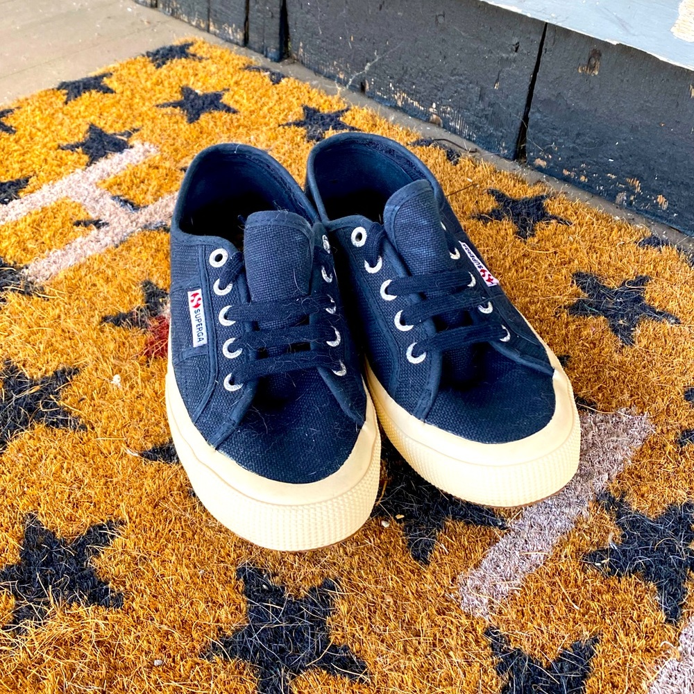 Superga navy blue shoes 6.5